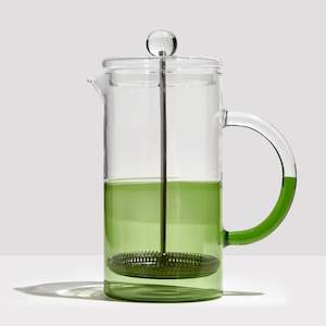 View All Dining: Two Tone Coffee Plunger - Clear & Green