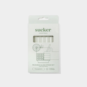 Cocktail Glass Reusable Straws - Transparent