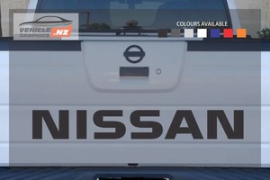 Products: Nissan Navara Back Tailgate Lettering Decal Nissan Vehicle Decals