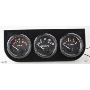 Triple Gauge Kit - Oil Pressure, Water Temp, Volt