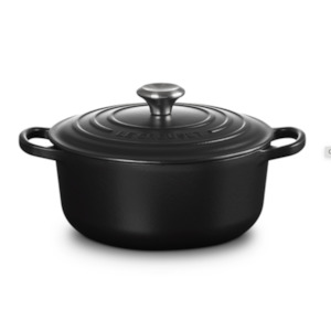 Brands: Cast Iron Round Casserole | Satin Black