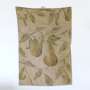 Tea Towels: Branche de Poire Linen Tea Towel