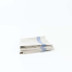 Tea Towels: Lustucru Tea Towel | Linen/Blue