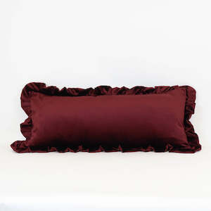 Cushions: Velvet Pleat Lumber Cushion | Mulberry