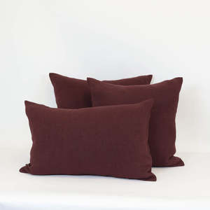 Cushions: Linen Cushion  |  Plum