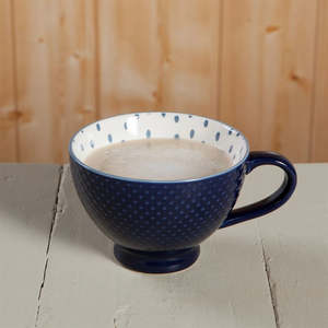 Latte Stoneware Mug | Ink Stamped