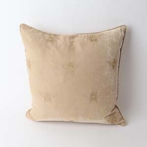 Cushions: Velvet Bee Cushion | Pearl/Gold