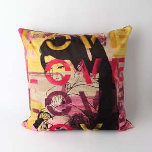 Cushions: Art Cushion Velvet | Love Geisha