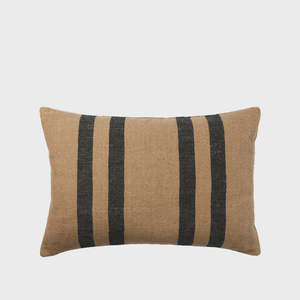 Sigrun Cushion-Feather inner | Brown Kelp/Black 40x60