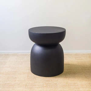 Furniture: Pedestal Side Table | Black - Last One
