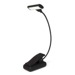 Lighting: Large Clip On LED Book Light | Black