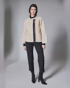 Peruzzi- Window Pane Check Trousers | Black