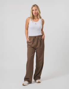 Stella + Gemma Maddox Pant | Espresso Stripe