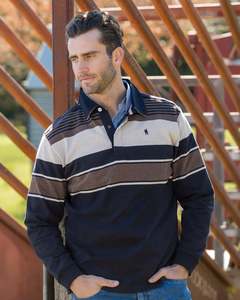 Men’s Bryan Stripe Rugby Jersey | Tan