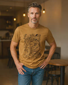 Shirts Tops: Rockstars - Men's T-Shirt | Camel