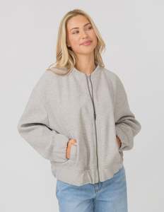Stella + Gemma Bomber Jacket | Grey Marle