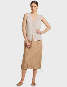 Tees Tanks: Yarra Trail Dahlia Tank | Toffee Stripe