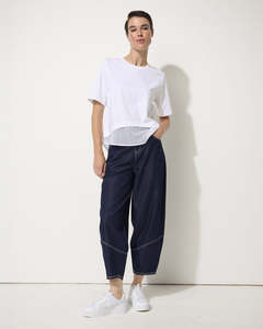 Marco Polo Mesh Panelled Tee | White