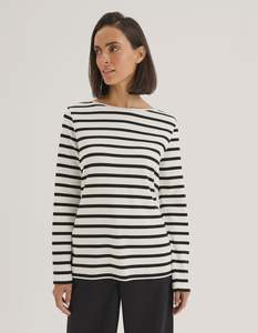 Tees Tanks: Yarra Trail Boardwalk Tee | Ecru/Black