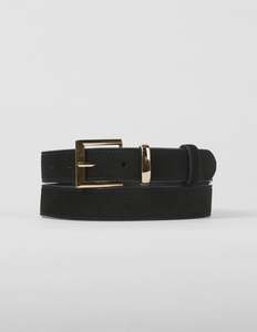 Belts: Stella + Gemma Belt | Black with Antique Buckle