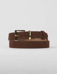 Stella + Gemma Belt | Chocolate with Antique Buckle