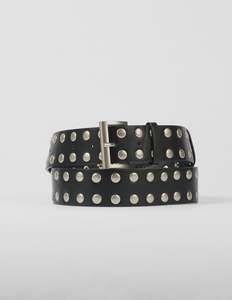 Stella + Gemma Belt | Black with Silver Studs