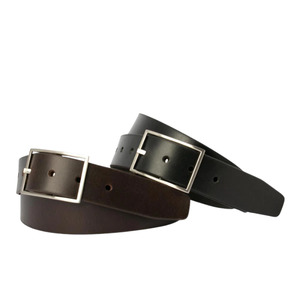 REVERSIBLE Leather Belt -Sandwich Guy | Blk/Choc