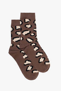 Socks: Mocha Leopard Sock
