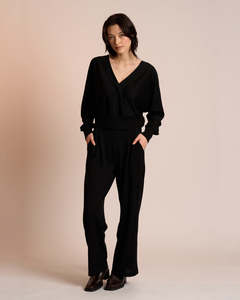 Neris: Neris  100% Merino Lounge Pant | Black