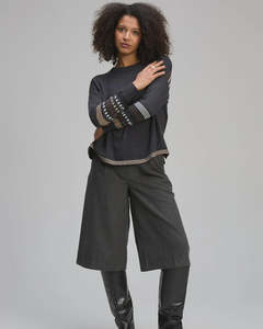 Zaket & Plover Textured Swing Jumper | Charcoal