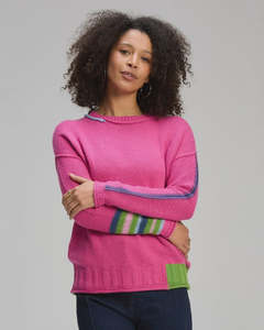 Zaket Plover: Zaket & Plover Styled Edges Jumper | Amaranth
