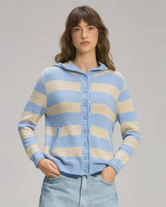 Zaket & Plover Easy Stripes Hoodie | Haze