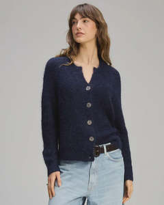 Zaket & Plover Alpaca Cardi | Midnight