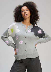 Zaket Plover: Zaket & Plover Petal Play Cardi | Marl