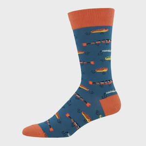 Accessories 1: Socksmith |Just Fishin'-Blue Steel