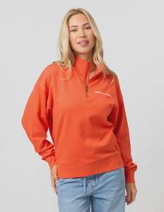 Stella Gemma: Stella + Gemma Core 1/4 Zip Sweatshirt | Cherry