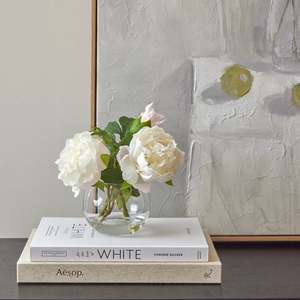 Faux Greenery: Rogue- Peony Real Touch Sphere Vase