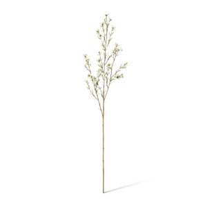 Faux Greenery: Wax Flower Spray | White