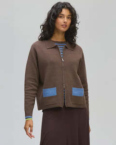 Clothing: LD + Co Zip Through Jacket | Cocoa