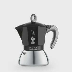 Bialetti Moka Induction Bi Layer Black | 4 Cup