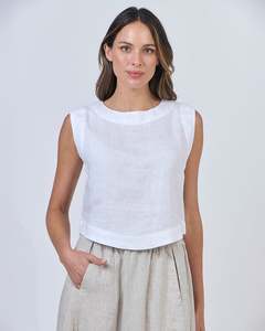 Naturals GA581 Singlet | White Linen