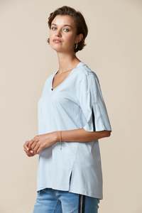 Shirts Tops 2: Lania Chelsea Top | Ice Blue