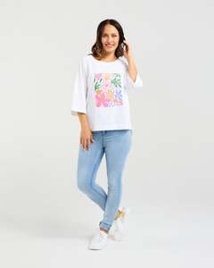 Tees Tanks 1: Zafina Kate T-Shirt | White