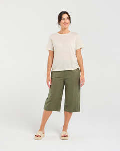 Tees Tanks 1: Blackstone Suzette Linen Stripe T-Shirt | Grey Stripe