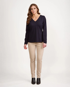 Tees Tanks 1: Vassalli - V Neck Long Sleeve Tee | Ink