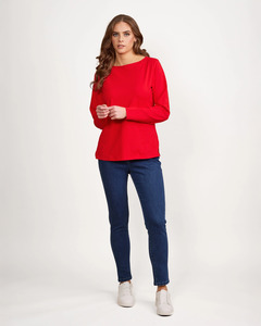Tees Tanks 1: Vassalli  Boat Neck Long Sleeve Tee | Fiesta