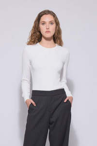 Tees Tanks 1: Neris Noah L/S Tee | Soft White