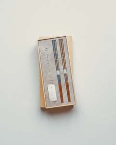 Gift Ideas: Japanese Chopstick Gift Set | Blue & Grey