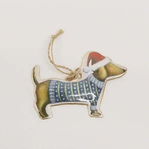 Christmas Hanger | Dachshund Green