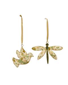 Christmas Cards: Gold Hanging Decoration